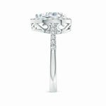 Load image into Gallery viewer, Prong-Set Pear Lab-Grown Diamond Ring with Halo
