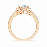Load image into Gallery viewer, Prong-Set Pear Lab-Grown Diamond Ring with Halo
