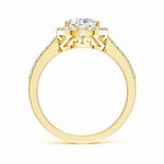 Load image into Gallery viewer, Prong-Set Pear Lab-Grown Diamond Ring with Halo
