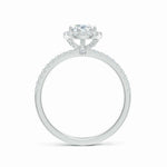 Load image into Gallery viewer, Lab-Grown Pear-Shaped Diamond Classic Halo Engagement Ring
