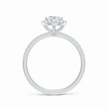 Lab-Grown Pear-Shaped Diamond Classic Halo Engagement Ring