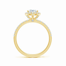 Lab-Grown Pear-Shaped Diamond Classic Halo Engagement Ring