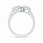 Load image into Gallery viewer, Lab-Grown Round &amp; Pear Diamond Two-Stone Engagement Ring
