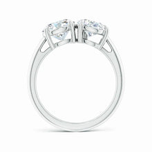 Lab-Grown Round & Pear Diamond Two-Stone Engagement Ring