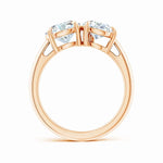 Load image into Gallery viewer, Lab-Grown Round &amp; Pear Diamond Two-Stone Engagement Ring
