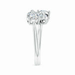 Load image into Gallery viewer, Lab-Grown Oval &amp; Pear Diamond Two-Stone Open Ring

