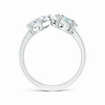 Load image into Gallery viewer, Lab-Grown Oval &amp; Pear Diamond Two-Stone Open Ring
