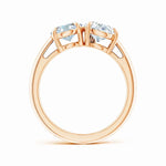 Load image into Gallery viewer, Lab-Grown Oval &amp; Pear Diamond Two-Stone Engagement Ring

