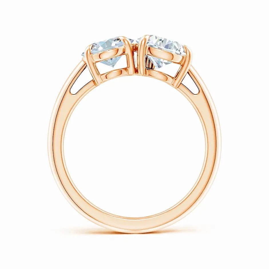 Lab-Grown Oval & Pear Diamond Two-Stone Engagement Ring