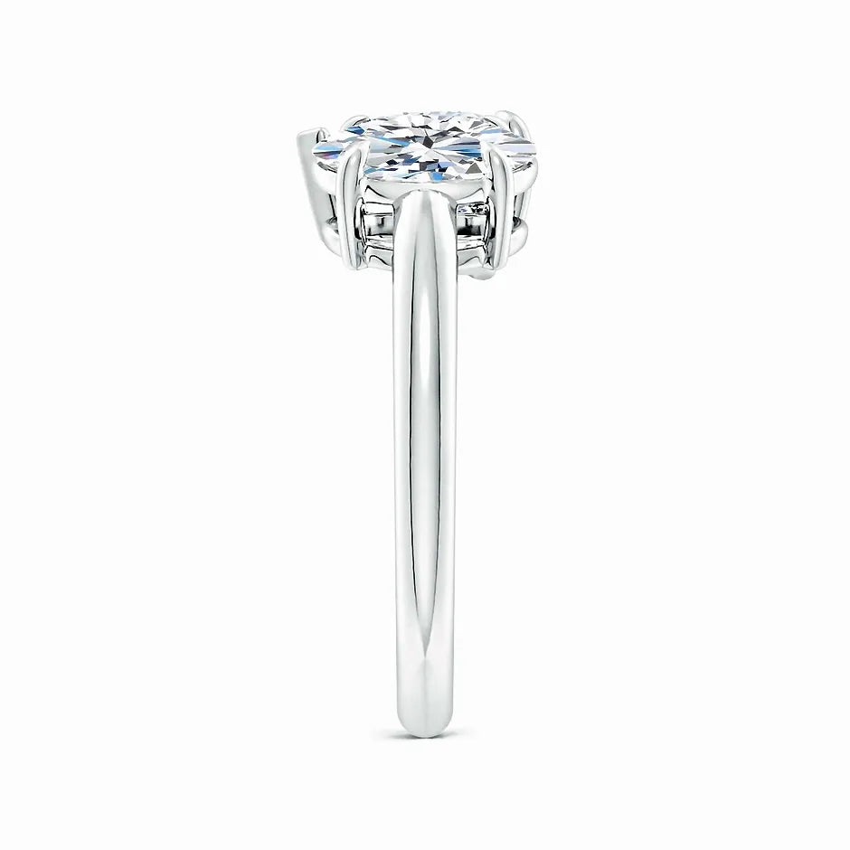 Lab-Grown Oval & Pear Diamond Two-Stone Engagement Ring