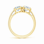 Load image into Gallery viewer, Lab-Grown Oval &amp; Pear Diamond Two-Stone Engagement Ring
