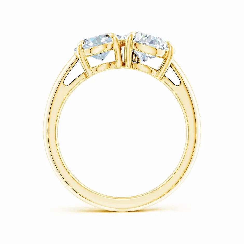 Lab-Grown Oval & Pear Diamond Two-Stone Engagement Ring