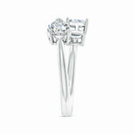 Load image into Gallery viewer, Lab-Grown Pear &amp; Emerald-Cut Diamond Two-Stone Open Ring
