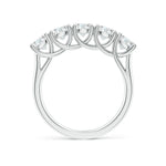 Load image into Gallery viewer, Lab-Grown Half Eternity Five Stone Diamond Wedding Ring
