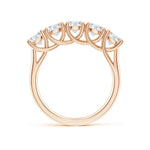 Load image into Gallery viewer, Lab-Grown Half Eternity Five Stone Diamond Wedding Ring
