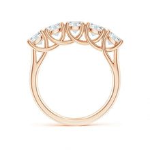 Lab-Grown Half Eternity Five Stone Diamond Wedding Ring