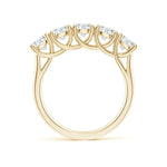 Load image into Gallery viewer, Lab-Grown Half Eternity Five Stone Diamond Wedding Ring
