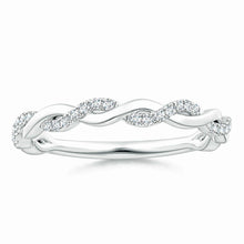 Lab-Grown Pave-Set Diamond Twist Ring For Her