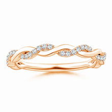 Lab-Grown Pave-Set Diamond Twist Ring For Her