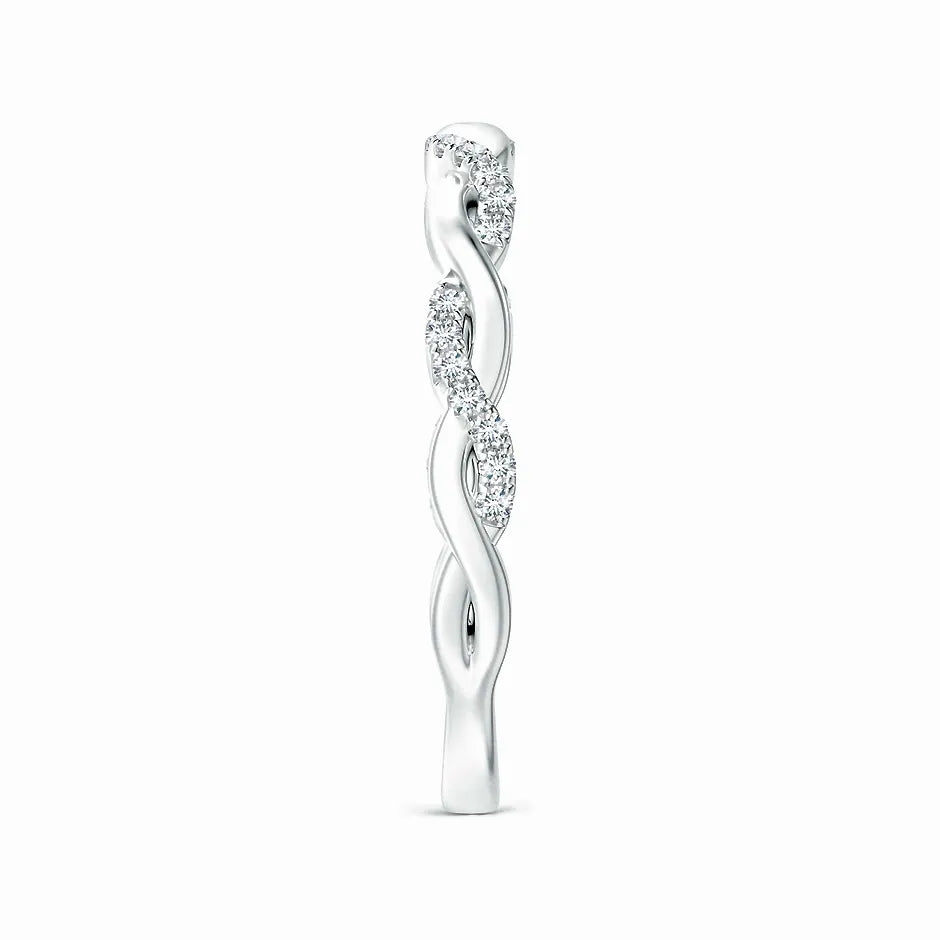 Lab-Grown Pave-Set Diamond Twist Ring For Her