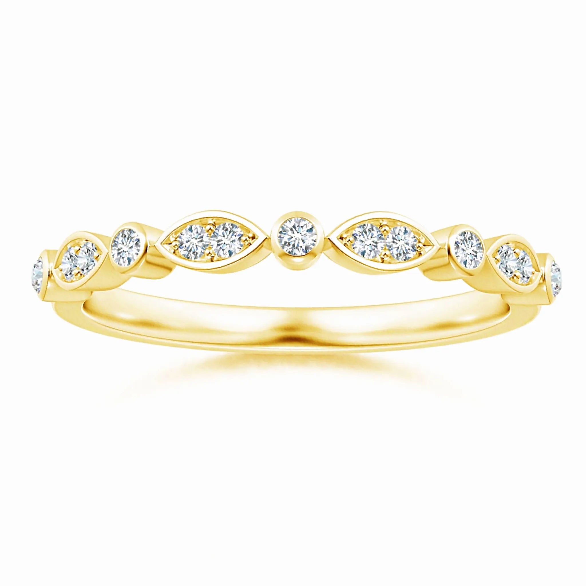 Lab-Grown Aeon Vintage Inspired Diamond Lace Pattern Wedding Ring