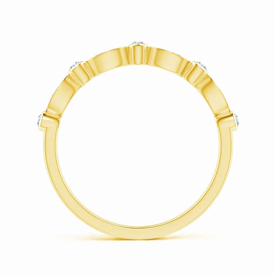 Lab-Grown Aeon Vintage Inspired Diamond Lace Pattern Wedding Ring
