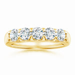 Load image into Gallery viewer, Lab-Grown Shared Prong Set Half Eternity Diamond Wedding Ring
