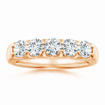 Load image into Gallery viewer, Lab-Grown Shared Prong Set Half Eternity Diamond Wedding Ring
