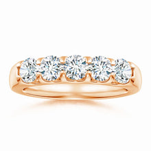 Lab-Grown Shared Prong Set Half Eternity Diamond Wedding Ring