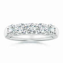 Lab-Grown Shared Prong Set Half Eternity Diamond Wedding Ring