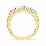 Load image into Gallery viewer, Lab-Grown Shared Prong Set Half Eternity Diamond Wedding Ring

