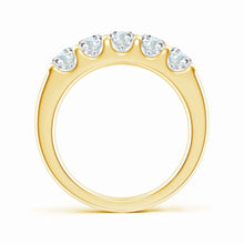 Lab-Grown Shared Prong Set Half Eternity Diamond Wedding Ring