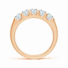 Lab-Grown Shared Prong Set Half Eternity Diamond Wedding Ring