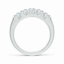 Lab-Grown Shared Prong Set Half Eternity Diamond Wedding Ring
