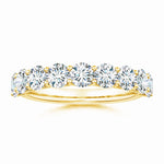 Load image into Gallery viewer, Lab-Grown Shared Prong-Set Round Diamond Half Eternity Wedding Ring
