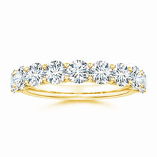Lab-Grown Shared Prong-Set Round Diamond Half Eternity Wedding Ring