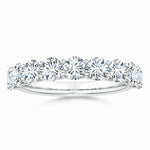 Load image into Gallery viewer, Lab-Grown Shared Prong-Set Round Diamond Half Eternity Wedding Ring
