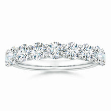 Lab-Grown Shared Prong-Set Round Diamond Half Eternity Wedding Ring