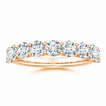 Load image into Gallery viewer, Lab-Grown Shared Prong-Set Round Diamond Half Eternity Wedding Ring
