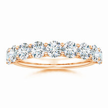 Lab-Grown Shared Prong-Set Round Diamond Half Eternity Wedding Ring