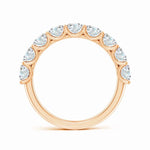 Load image into Gallery viewer, Lab-Grown Shared Prong-Set Round Diamond Half Eternity Wedding Ring
