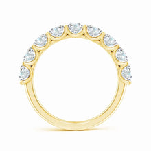 Lab-Grown Shared Prong-Set Round Diamond Half Eternity Wedding Ring