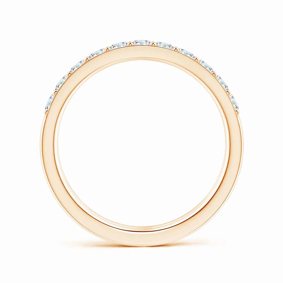 Prong-Set Lab-Grown Diamond Double Shank Wedding Ring