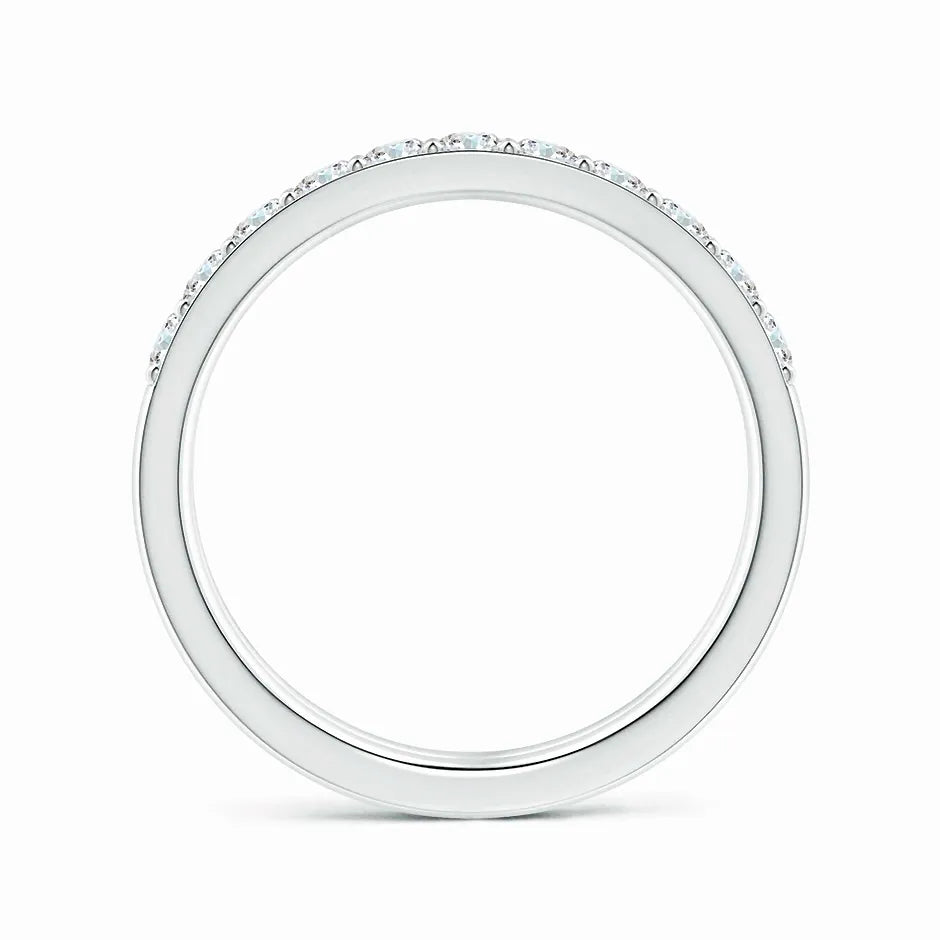 Prong-Set Lab-Grown Diamond Double Shank Wedding Ring