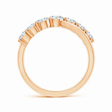 Lab-Grown Graduated Round Diamond Broad Fashion Ring