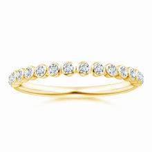 Lab-Grown Bezel-Set Diamond Half Eternity Wedding Ring