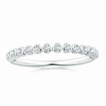 Load image into Gallery viewer, Lab-Grown Bezel-Set Diamond Half Eternity Wedding Ring
