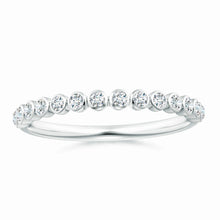 Lab-Grown Bezel-Set Diamond Half Eternity Wedding Ring