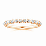 Load image into Gallery viewer, Lab-Grown Bezel-Set Diamond Half Eternity Wedding Ring
