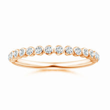 Lab-Grown Bezel-Set Diamond Half Eternity Wedding Ring